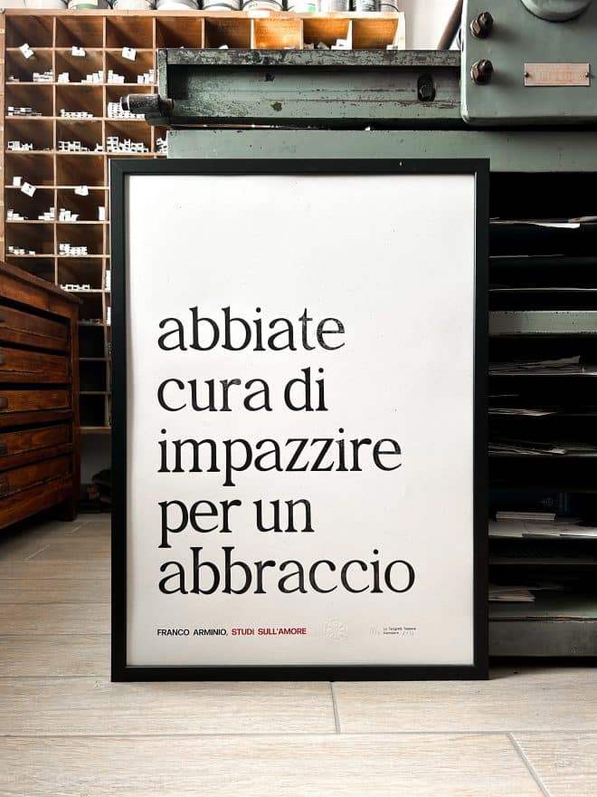 franco arminio poster studi sull'amore abbraccio regalo