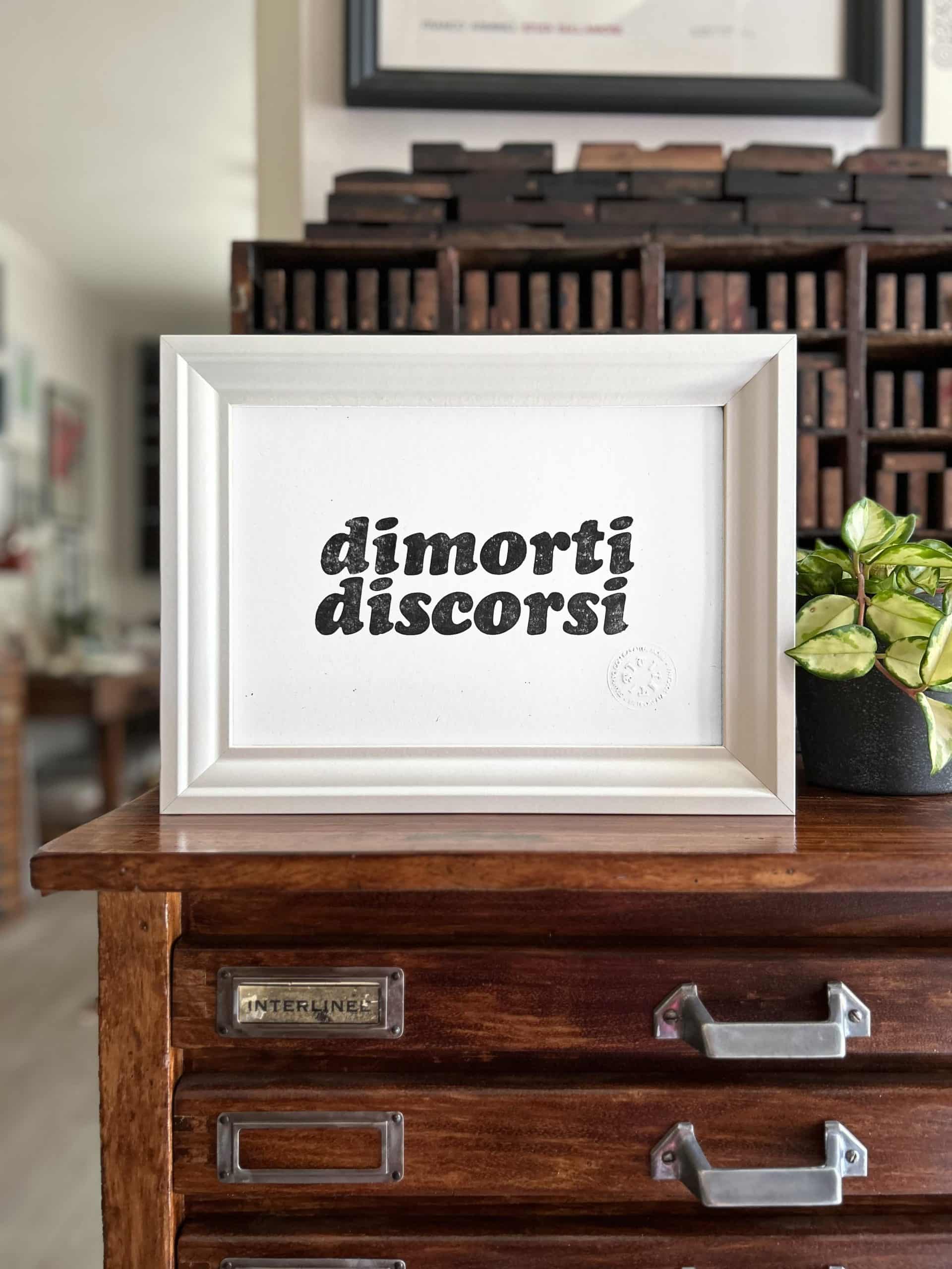 dimorti discorsi dialetto toscano stampa poster