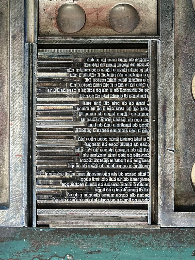 creuza de ma fabrizio de andre stampa a caratteri mobili