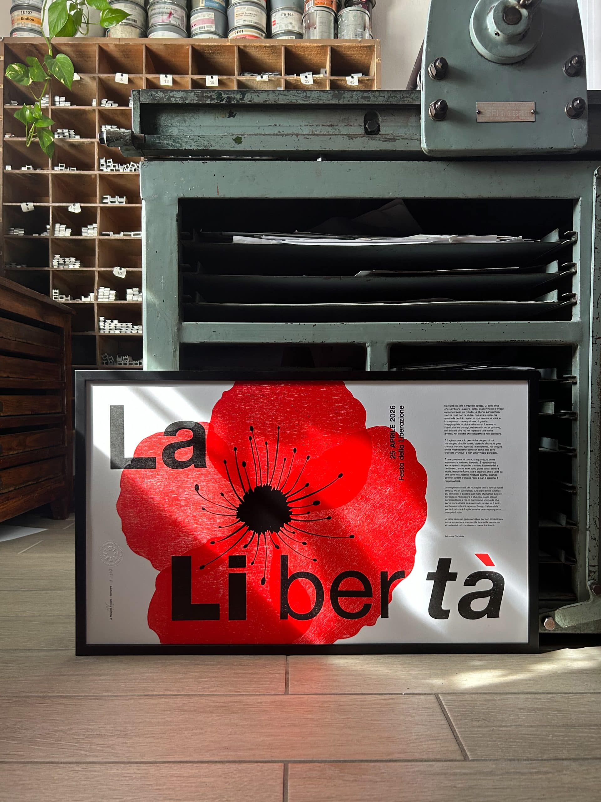 la libertà - poster 25 aprile - La Tipografa Toscana