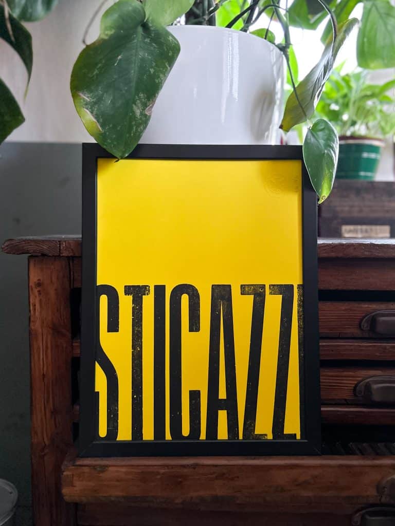 STICAZZI - LA TIPOGRAFA TOSCANA - POSTER 30X40