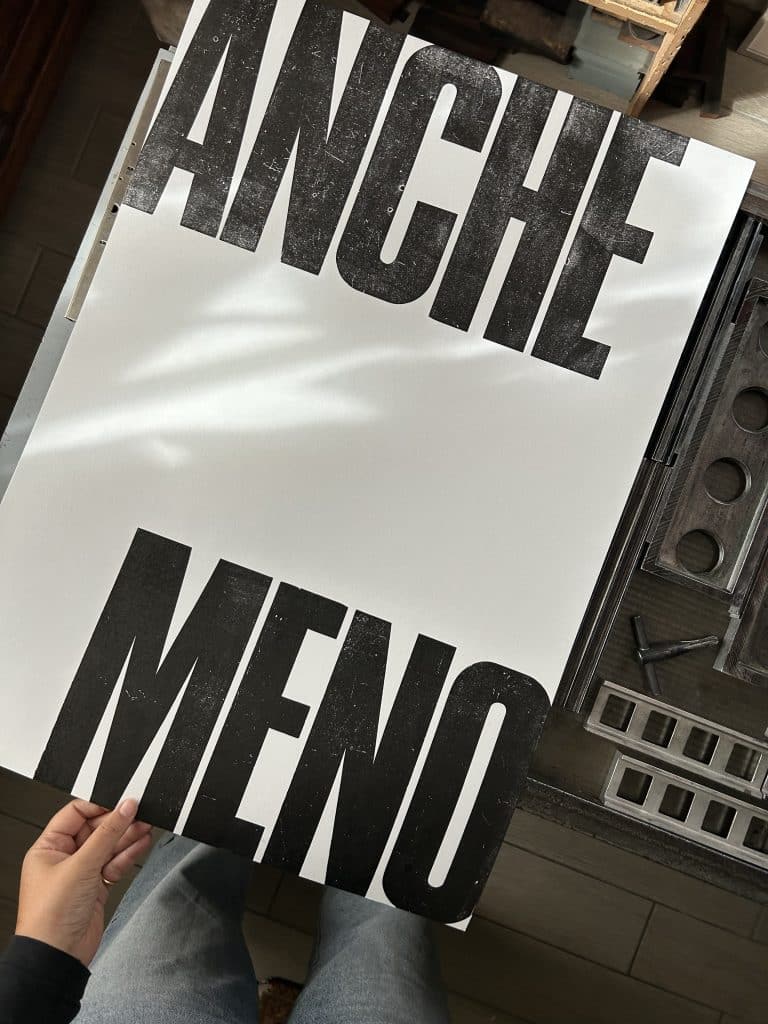 anche meno - poster - la tipografa toscana
