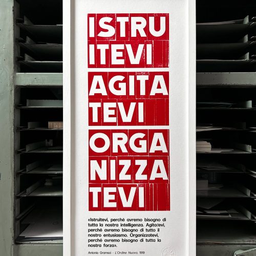 25 aprile gramsci festa della liberazione istruitevi agitatevi organizzatevi poster