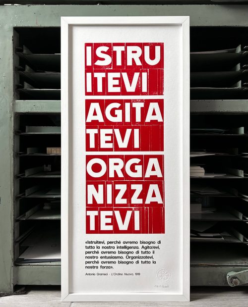 25 aprile gramsci festa della liberazione istruitevi agitatevi organizzatevi poster