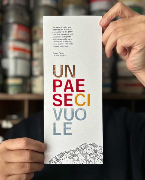 un paese ci vuole - cesare pavese - stampa a caratteri mobili